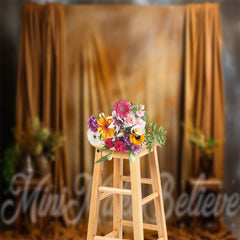 Lofaris Brown Abstract Curtain Vases Photo Booth Backdrop