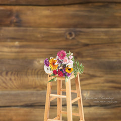 Lofaris Brown Antique Wood Grain Photography Studio Backdrop