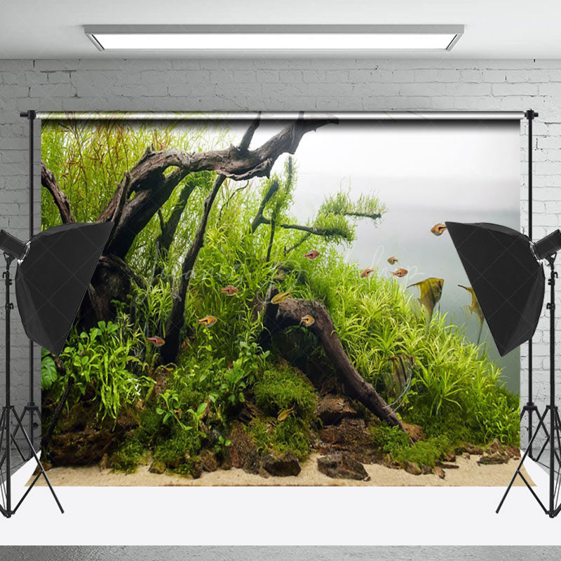 Lofaris Brown Branch Seaweed Fish Tank Landscaping Backdrop