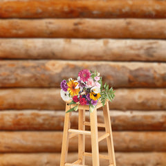 Lofaris Brown Cabin Wood Texture Backdrop For Photography