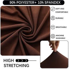 Lofaris Brown High Top Round Spandex Cocktail Tablecloths