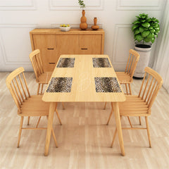 Lofaris Brown Lifelike Leopard Vintge Set Of 4 Placemats