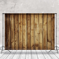 Lofaris Brown Retro Wood Grain Wall Backdrop For Photography