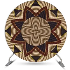 Lofaris Brown Traditional Ethiopian Basket Round Backdrop