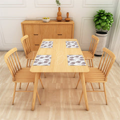 Lofaris Brown White Corals Modern Dining Set Of 4 Placemats