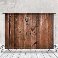 Lofaris Brown Wooden Retro Wall Backdrop For Photo Booth