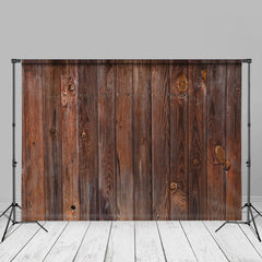 Lofaris Bucolic Dark Brown Vertical Wood Photo Backdrop