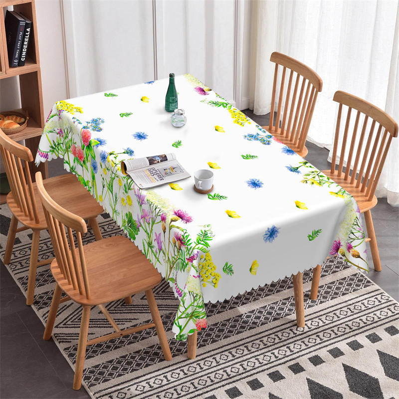 Lofaris Bucolic Flowers Dining Room Rectangle Tablecloth