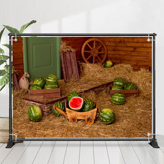 Lofaris Bucolic Hayfield Watermelon Farm Summer Backdrop