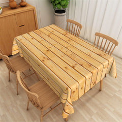 Lofaris Bucolic Wooden Stripe Burlywood Stripes Tablecloth