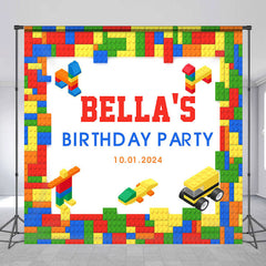 Lofaris Building Blocks Custom Birthday Backdrop For Kids