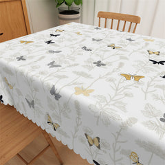 Lofaris Butterfly Flower Nature Landscape Square Tablecloth