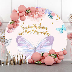 Lofaris Butterfly Kisses And Wishes Floral Birthday Backdrop