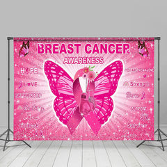 Lofaris Butterfly Positive Breast Cancer Awareness Backdrop