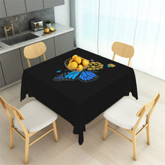 Lofaris Butterfly With Little Sunflowers Square Tablecloth