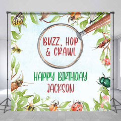 Lofaris Buzz Hop Crawl Insect Custom Name Birthday Backdrop