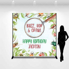 Lofaris Buzz Hop Crawl Insect Custom Name Birthday Backdrop