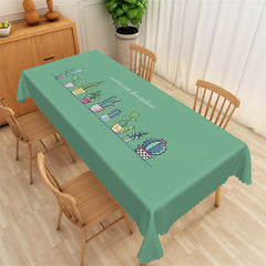 Lofaris Cactus Cute Houseplant Green Dining Room Tablecloth