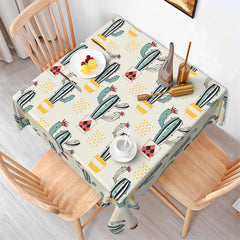 Lofaris Cactus Patterns Step And Repeat Square Tablecloth