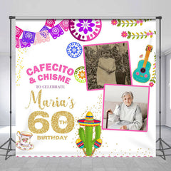 Lofaris Cafecito Chisme Custom Photo 60th Birthday Backdrop