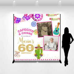 Lofaris Cafecito Chisme Custom Photo 60th Birthday Backdrop