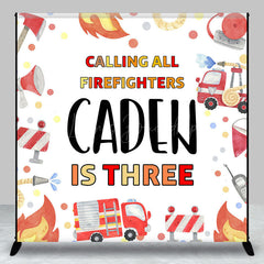 Lofaris Calling All Firefighters Custom Birthday Backdrop