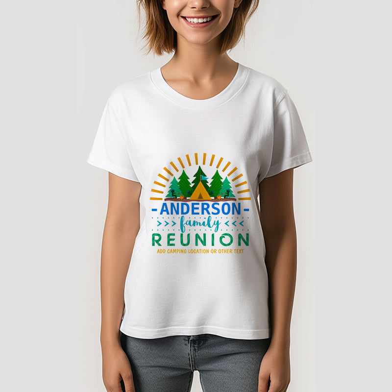 Lofaris Camping Trip Family Reunion Custom Name T-Shirt