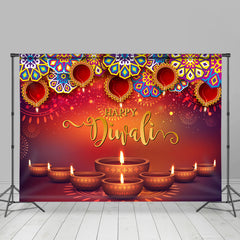 Lofaris Candle Lights Happy Diwali Indian Festival Backdrop