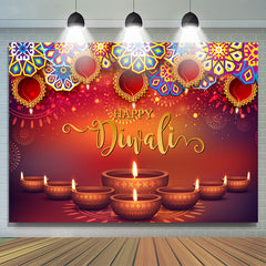 Lofaris Candle Lights Happy Diwali Indian Festival Backdrop