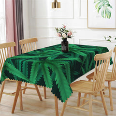 Lofaris Cannabis Weed Leaves Decorative Rectangle Tablecloth