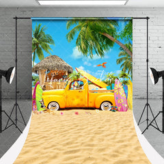 Lofaris Car Surfboard Sand Beach Bar Summer Sweep Backdrop