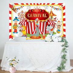 Lofaris Carnival Circus Animal Show Clown Birthday Backdrop