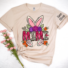 Lofaris Carrot Flower Easter bunny Mimi And Kids T-Shirt