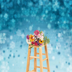 Lofaris Cartoon Blue Snowflake Texture Photography Backdrop