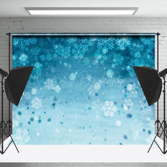 Lofaris Cartoon Blue Snowflake Texture Photography Backdrop