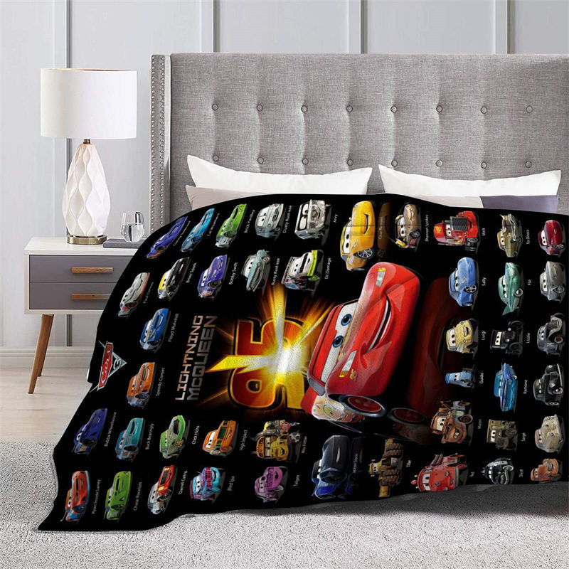 Cartoon Car Theme Super Soft Throw Blanket for Boy 30x40in 76x102cm