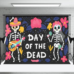 Lofaris Cartoon Dancing Skeleton Mexican Day Of The Dead Backdrop