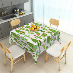 Lofaris Cartoon Prickly Cactus Repeat Square Tablecloth