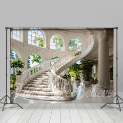 Lofaris Cascading Majestic Staircase Architecture Backdrop