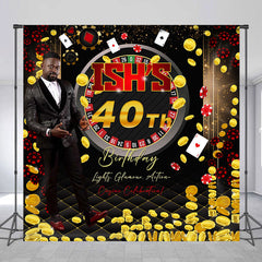 Lofaris Casino Las Vegas Poker Custom Birthday Backdrop