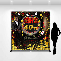 Lofaris Casino Las Vegas Poker Custom Birthday Backdrop