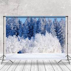 Lofaris Cedar Snowy Forest Wonderland Winter Backdrop