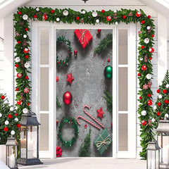 Lofaris Cement Floor Balls Present Christmas Door Cover