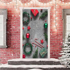 Lofaris Cement Floor Balls Present Christmas Door Cover