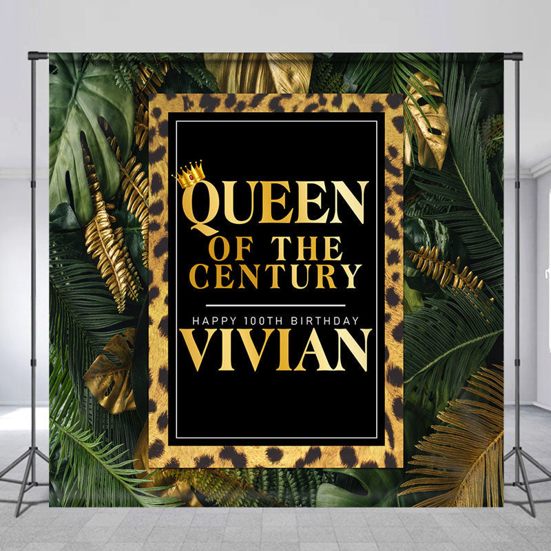 Lofaris Century Queen Monsteras Custom 100th Birthday Backdrop