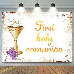 Lofaris Chalice Grape First Holy Communion Baptism Backdrop