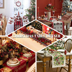 Lofaris Cherry Cedar Bell Wood Pink Christmas Table Runner