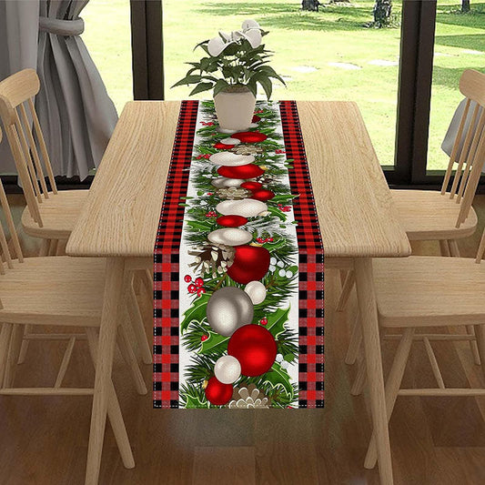 Checkered Polyester Table Skirt for Kitchen Decor - Lofaris