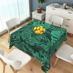 Lofaris Chic Greenery Tropical Monstera Rectangle Tablecloth