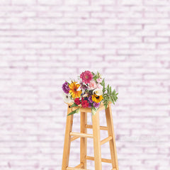 Lofaris Chic Light Pink Brick Wall Photography Background